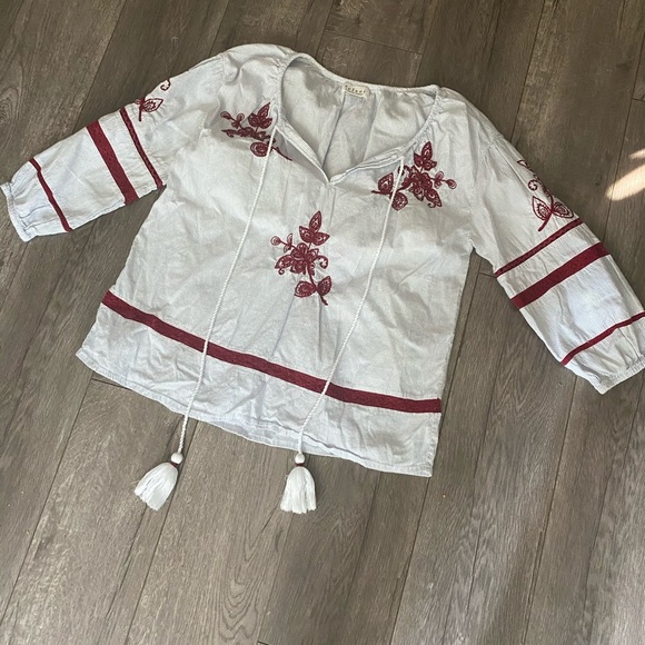 Velvet graham & spencer tagan embroidered blouse - Picture 4 of 9